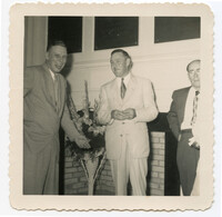 Men in Front of Fireplace