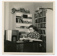 Mary Parham Writing in Book