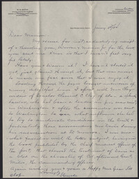 Letter from Warren Hubert Moise to Edwin Warren Moise, January 3, 1934