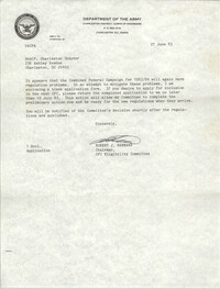 Letter from Robert J. Barnard to Charleston Chapter of the NAACP, June 27, 1983