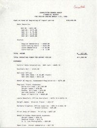 Charleston Branch of the NAACP Financial Report, March 1992
