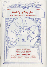 Program to the Utility Club, Inc., Bicentennial Luncheon