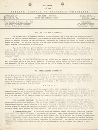 Bulletin of the National Council on Household Employment, Series II, No. 1, December 1940