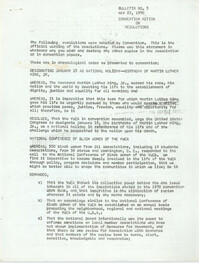 Bulletin No. 5, Convention Action on Resolutions, May 22, 1970