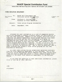 Memorandum, Clifford J. Collins, September 1991