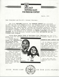 National Baby For Freedom Contest, NAACP, March 1991