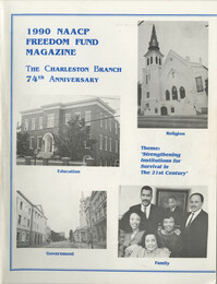 1990 NAACP Freedom Fund Magazine, Charleston Branch of the NAACP, 74th Anniversary