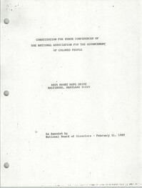 Constitution for State Conferences of the NAACP