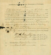 Edward Croft extension of furlough, March 19, 1864