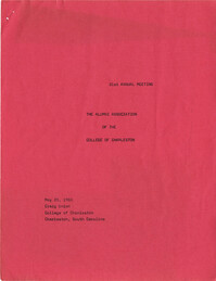 Alumni Meeting Packet, 1968