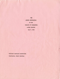 Alumni Meeting Packet, 1981