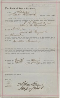 340. Legal documents concerning the death of James B. Heyward -- 1887