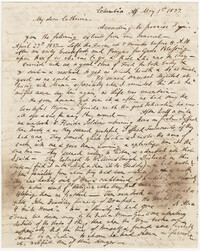 030.  William H. W. Barnwell to Catherine Barnwell -- May 1, 1837