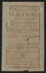 Sandy Island Plantation Journal, Volume 1, 1792