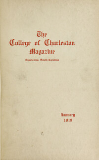 College of Charleston Magazine, 1919