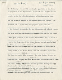 Edited Draft of a Speech by Representative L. Mendel Rivers on Civil Rights Proposals, May 21, 1959