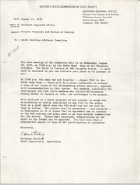 Racial Discriminatory Allocation of Municipal Facilities and Services in South Carolina, August 11, 1976