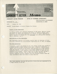 Community Action Program Memorandum No. 20