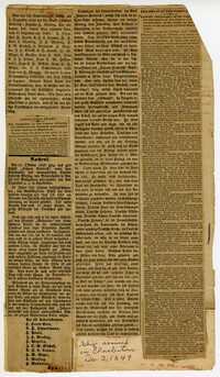 Newpaper Clippings of Fortieth Anniversary of German Immigrant Arrival in Charleston
