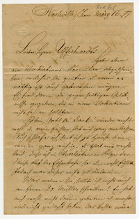 Letter from Johannes Heckel to William Ufferhardt, March 16, 1877