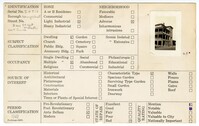 Index Card Survey of East Bay Street, corner of Blake Street (now 729 East Bay Street)