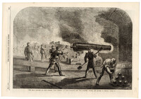 The main battery of Fort Sumter during April 12, 1861 from Illustrated London News