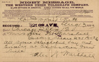 120. Alex Marshall to Magdelen Elizabeth Wilkinson Marshall (nee Keith) -- Aug. 13, 1893