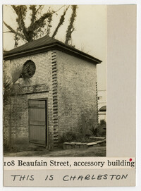 Survey photo of accessory building of 108 Beaufain Street