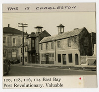 Survey photo of 114, 116, 118, and 120 East Bay Street