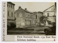 Survey photo of First National Bank's kitchen building (139 East Bay Street)