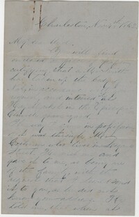 189. J. Keith Heyward to James B. Heyward -- November 4, 1862