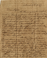 012. Anna Wilkinson to Dr. W. Wilkinson -- March 2, 1825