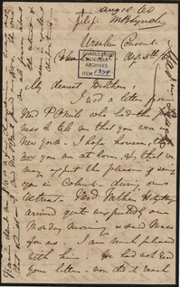 124. Madame Baptiste to Bp Patrick Lynch -- August 5, 1860