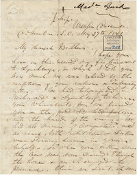 221. Madame Baptiste to Bp Patrick Lynch -- May 27, 1862