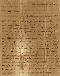 020. Mary Wilkinson Memminger to Anna Wilkinson -- September 30, 1837