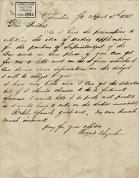 001.  Bernard Lynch to Bp Patrick Lynch -- April 5, 1858