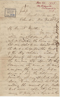 087. Madame Baptiste to Bp Patrick Lynch -- November 23, 1859