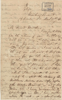 096. Madame Baptiste to Bp Patrick Lynch -- March 10, 1860