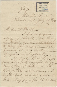 285. Madame Baptiste to Bp Patrick Lynch -- July 15, 1863