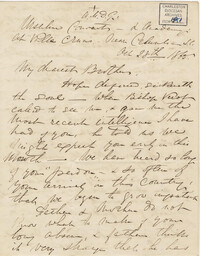 373. Madame Baptiste to Bp Patrick Lynch -- October 28, 1865