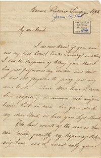 367. Robert Lynch to Bp Patrick Lynch -- June 4, 1865