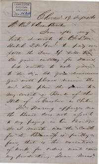 173. Francis Lynch to Bp Patrick Lynch -- September 19, 1861