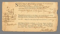 Bill of Lading, September 16, 1767