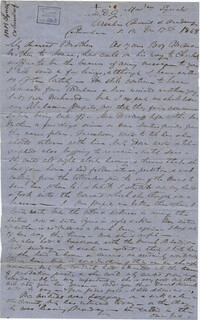 330. Madame Baptiste to Bp Patrick Lynch -- December 17, 1863