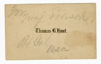Thomas B. Hunt Contact Card with Notes