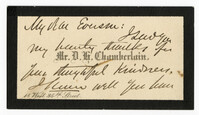 Dr. D.G. Chamberlain Contact Card with Notes