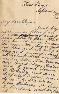 151. Trapier [Marshall?] to Alex Marshall? -- Sept. 12, 1886