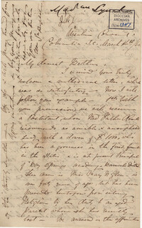 097. Madame Baptiste to Bp Patrick Lynch -- March 14, 1860