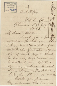 231. Madame Baptiste to Bp Patrick Lynch -- July 11, 1862