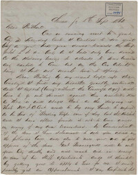 239. Hugh Lynch to Bp Patrick Lynch -- September 8, 1862